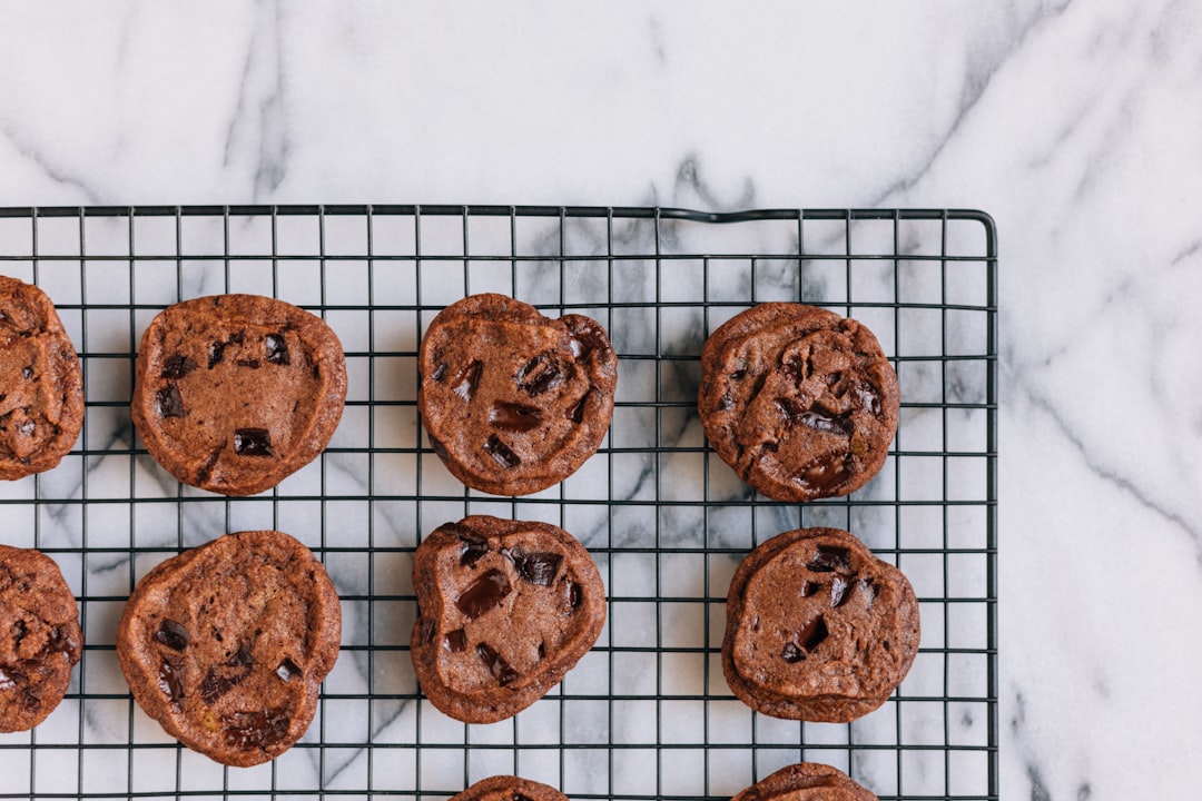 closeup photo of chocolate chip cookies,