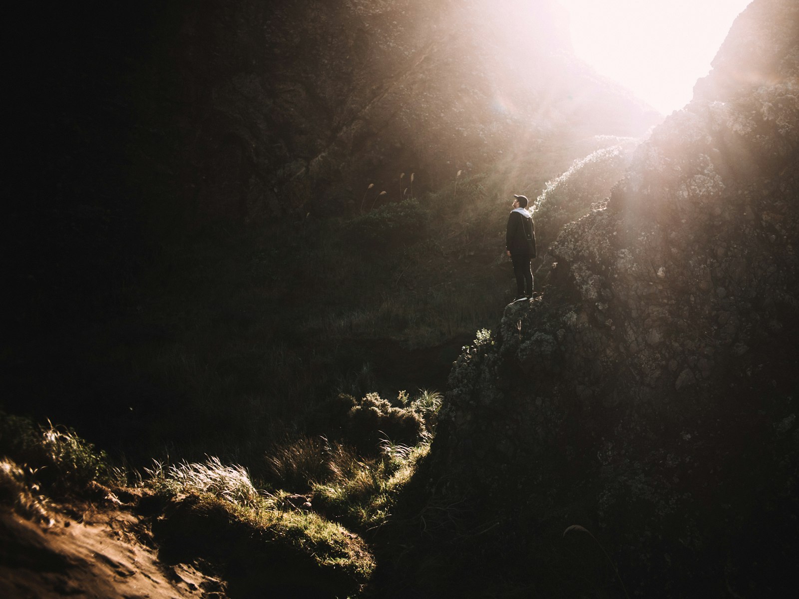 Canon EOS 5D + Sigma 30mm F1.4 EX DC HSM sample photo. Man standing on rock photography