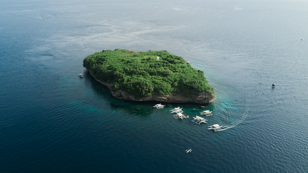 Die Insel aus der Vogelperspektive