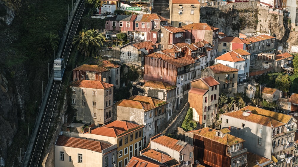 aerial view of white painted houses during daytime