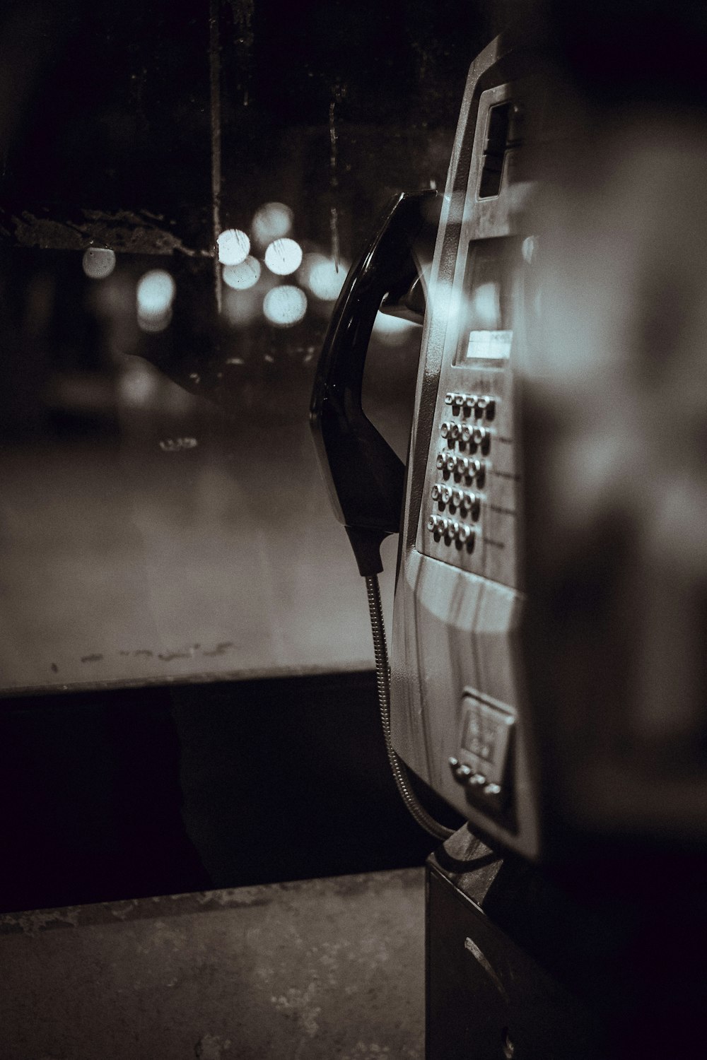 電話ボックスの写真撮影