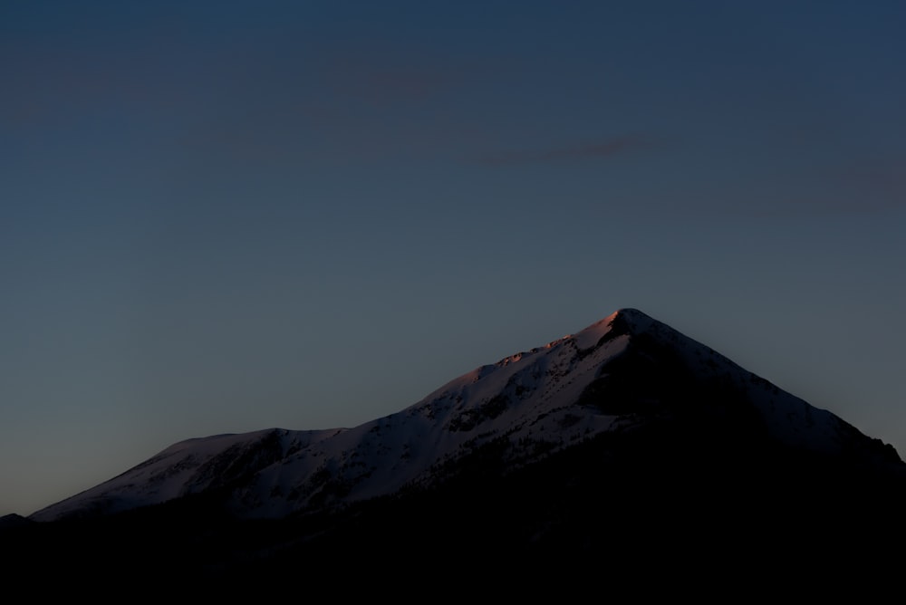 mountain silhouette at golden hour