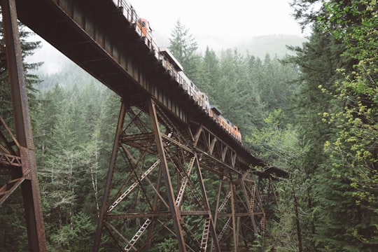 brown metal train tracks in Skykomish United States