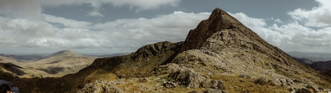 landscape photography of brown mountain