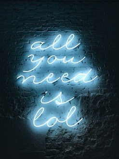 all you need is lol neon light signage