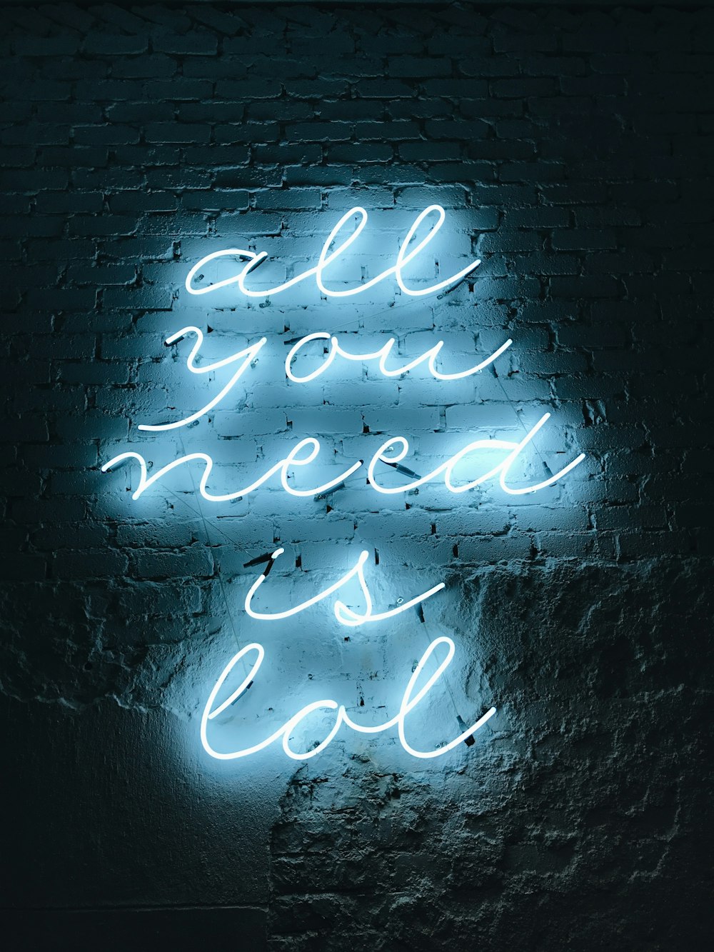 all you need is lol neon light signage