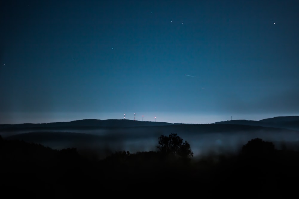 silhouette of mountains