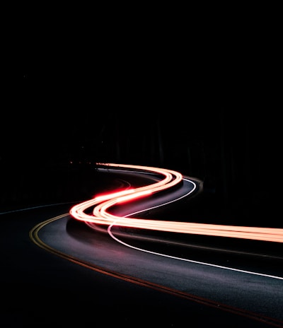 time lapse car running on road