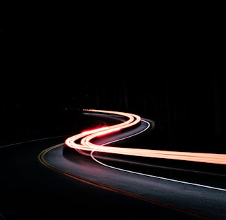 time lapse car running on road