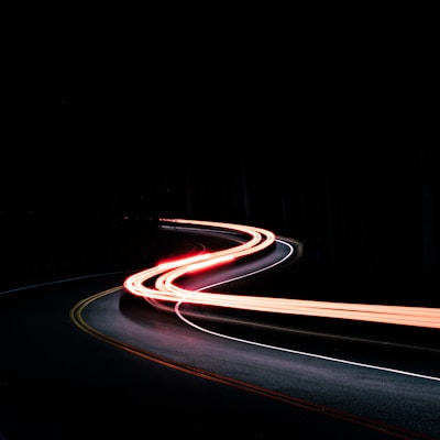 time lapse car running on road