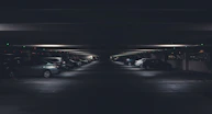 car under building