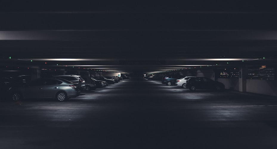 Car parking lot at night