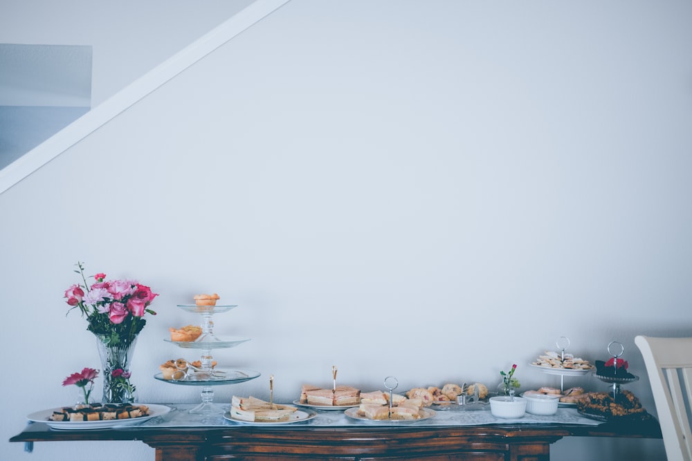 Pâtisseries sur table