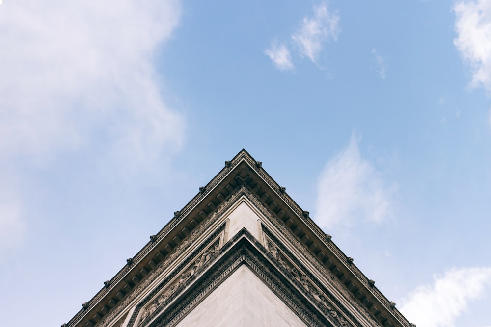 gray and black roof view from bottom