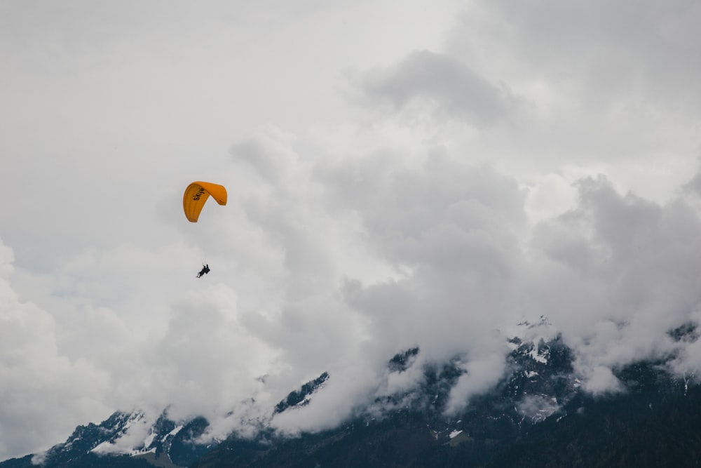 person paragliding