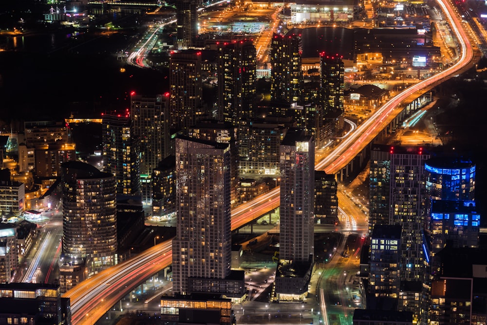 aerial photography of buildings