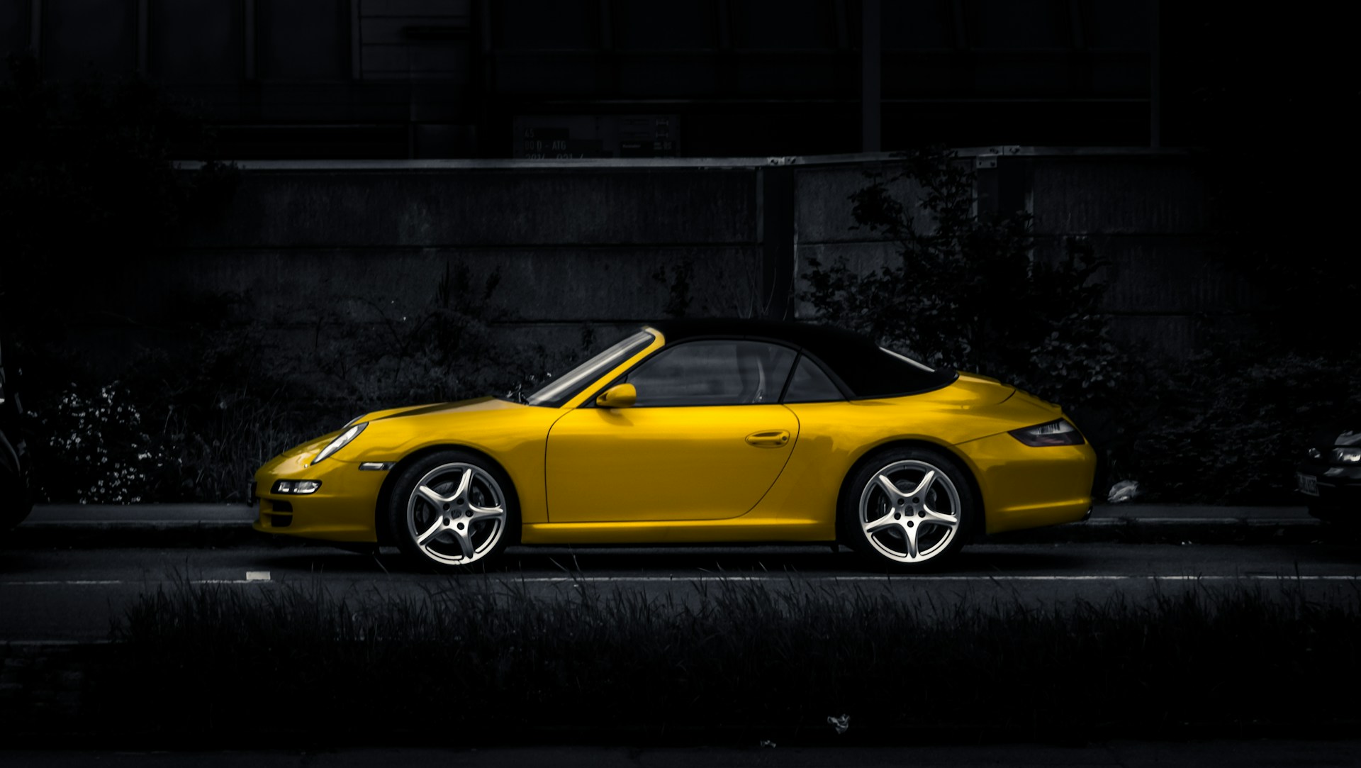 yellow and black coupe