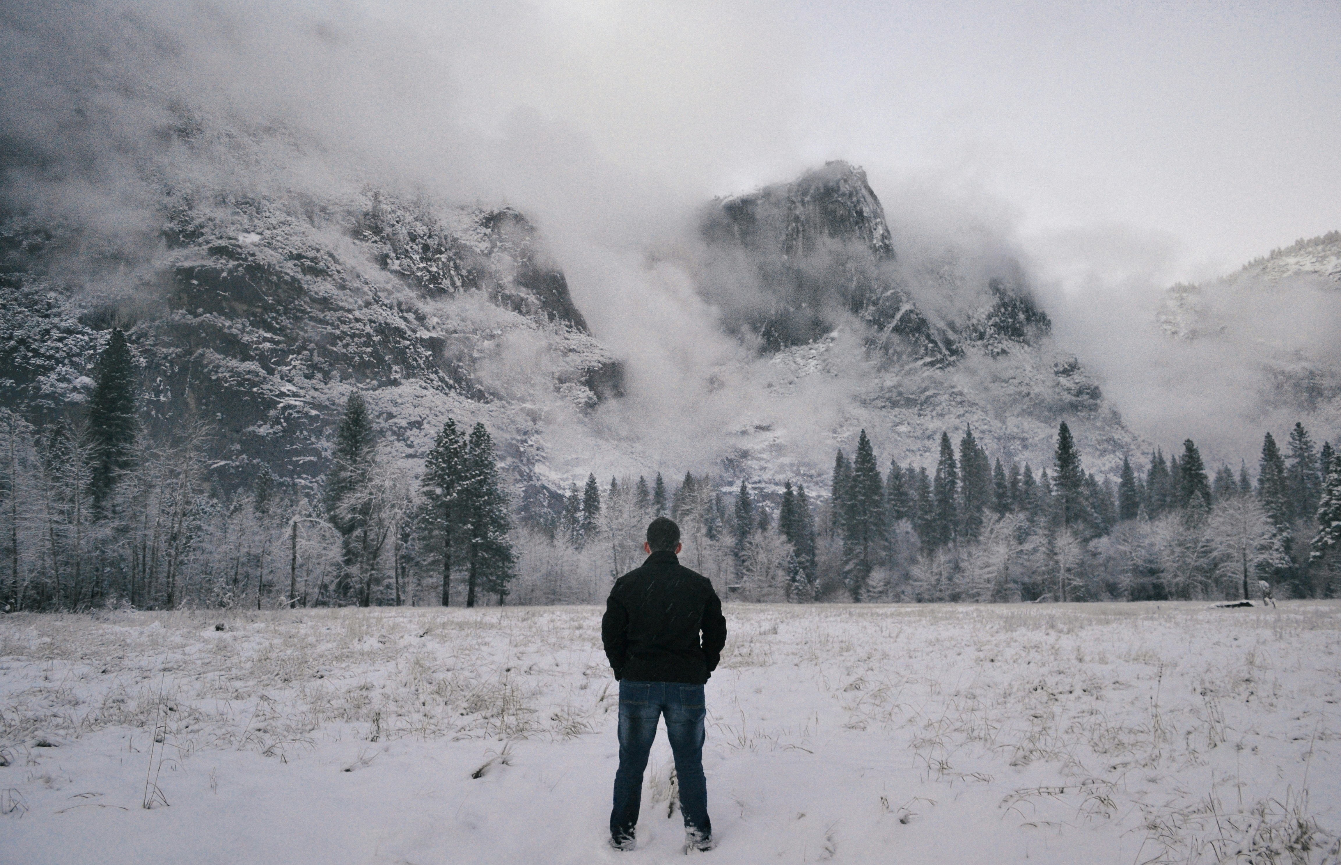 Upon arrival at Yosemite I caught my friend Jadon staring up at the clouds wisping across the mountains. This created a very surreal environment like only Yosemite has to offer.