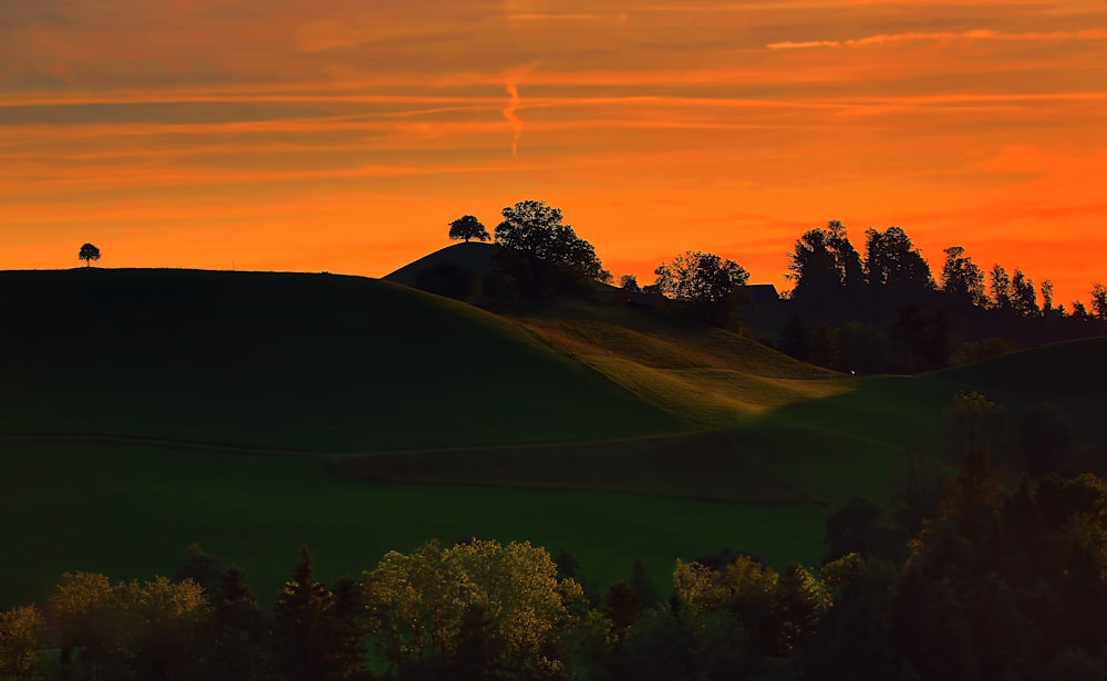 landscape photo of hills