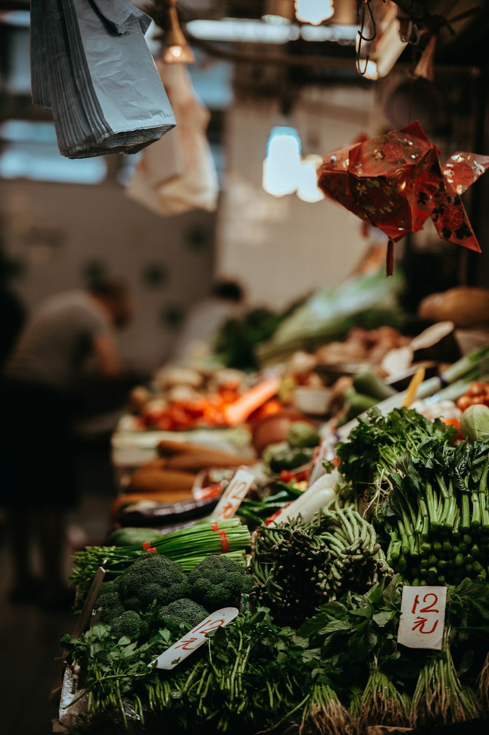 variety of vegetables on stall