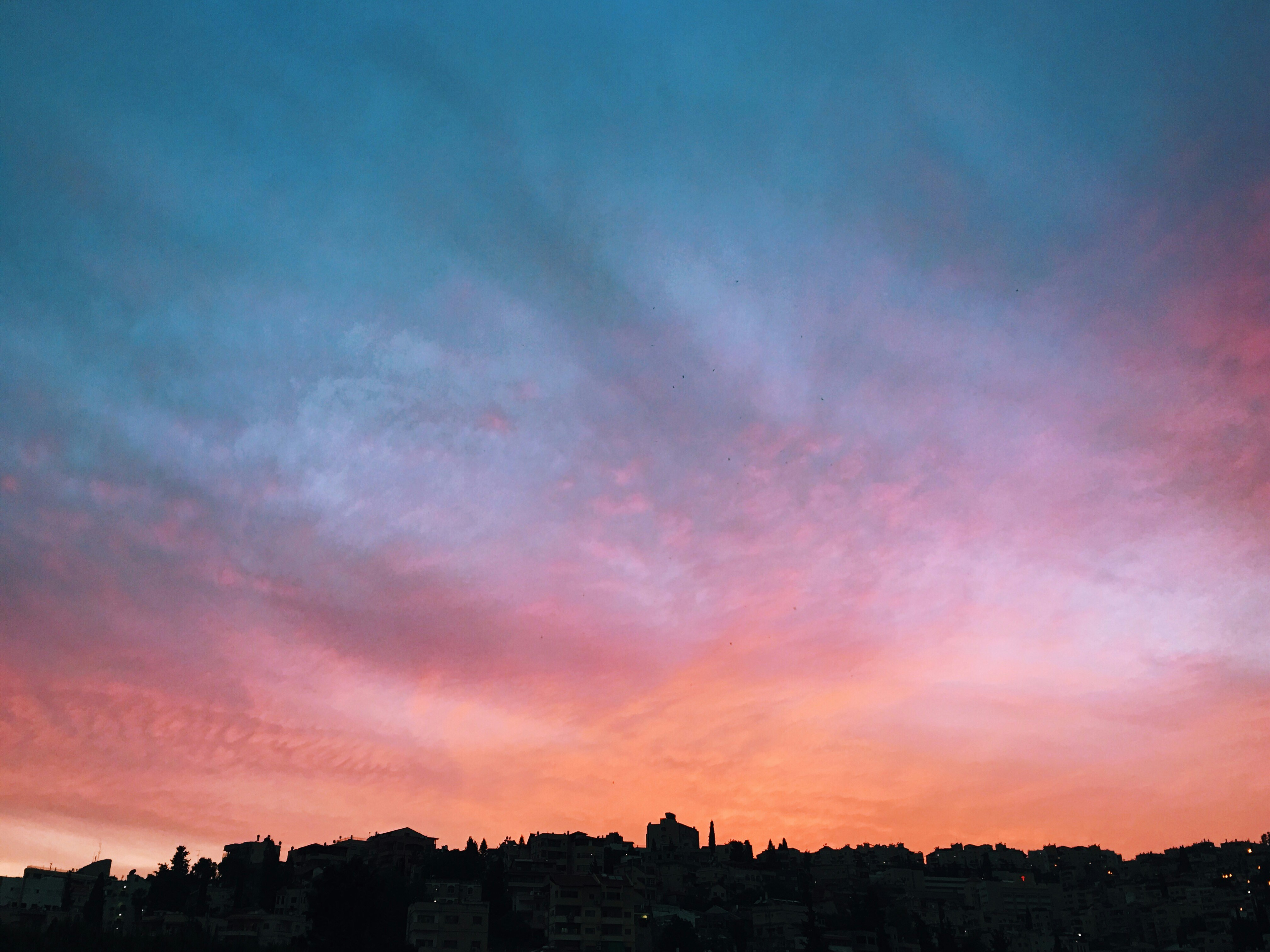 Sunset Over Cityscape
