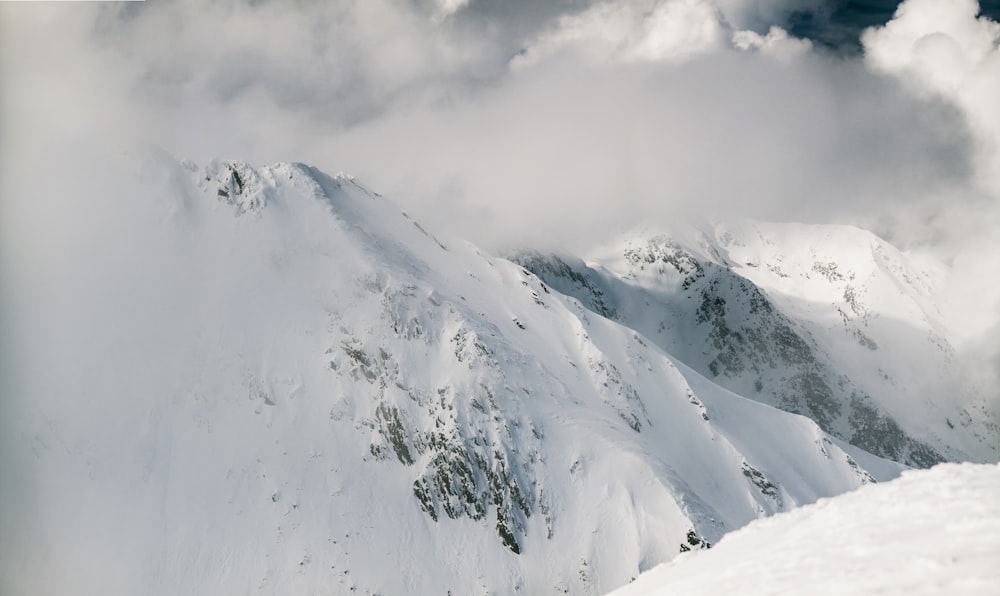 mountain covered with snow