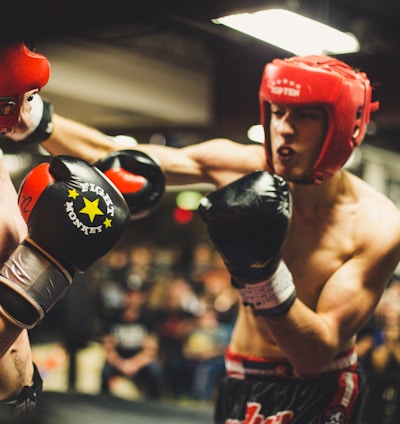 two man playing boxing