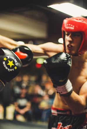 two man playing boxing