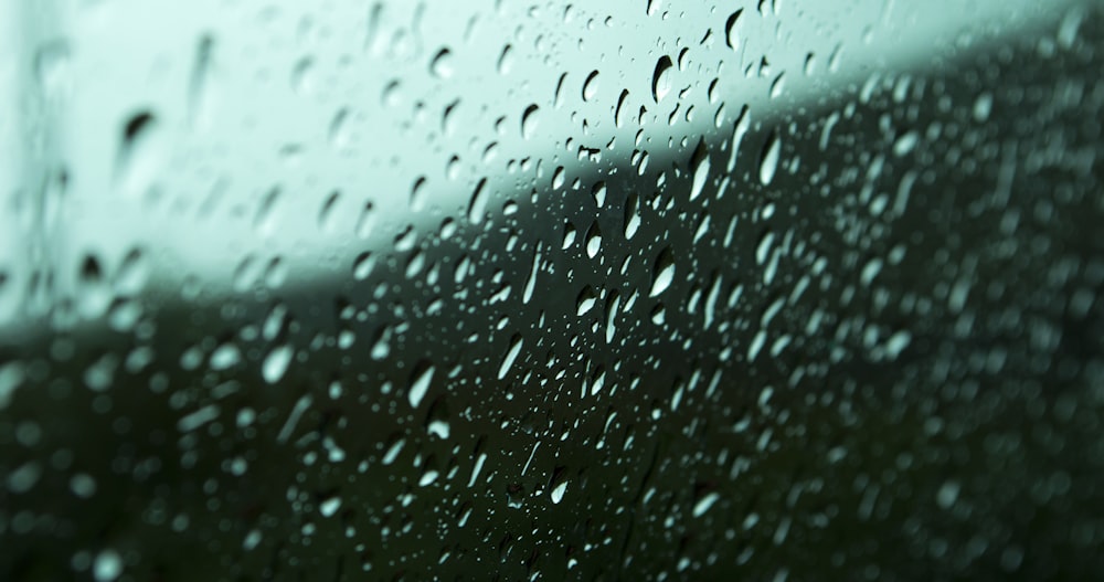 macro photography of droplets on glass