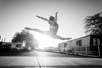 woman jumped photography