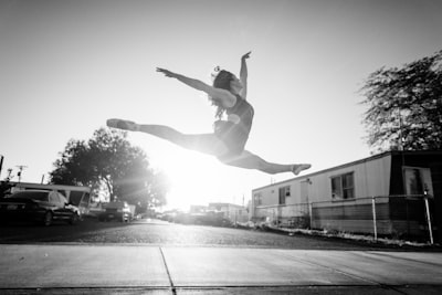 woman jumped photography athlete google meet background