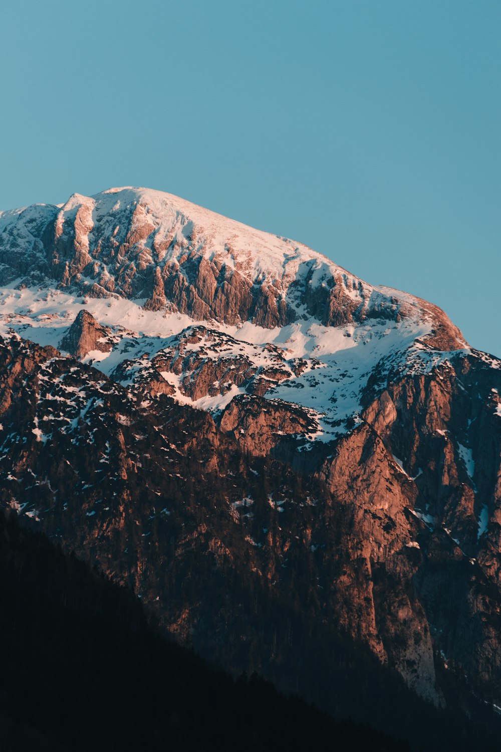 photo of mountain covered with snow