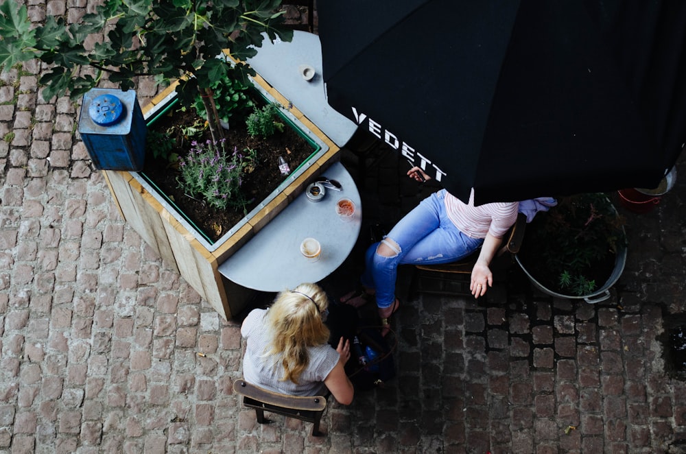 woman sitting on chair