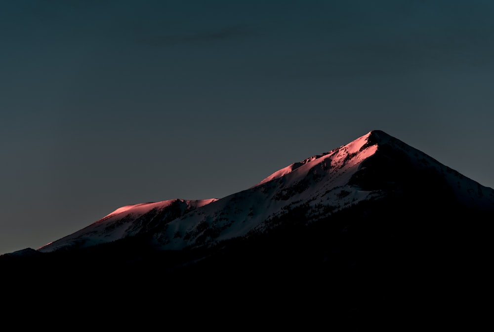 silhouette of mountain