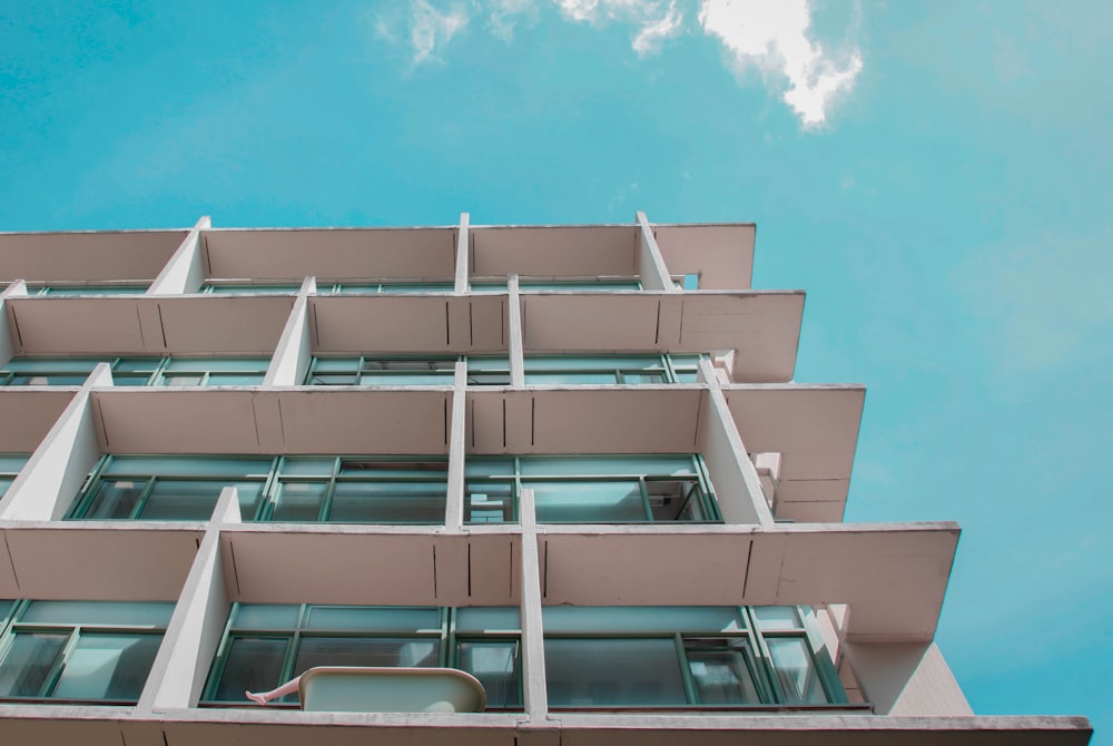 low angle photography of 4-storey building