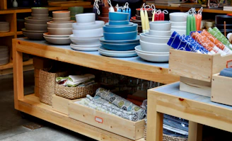 A pallet loaded with home goods including kitchenware and decor items.