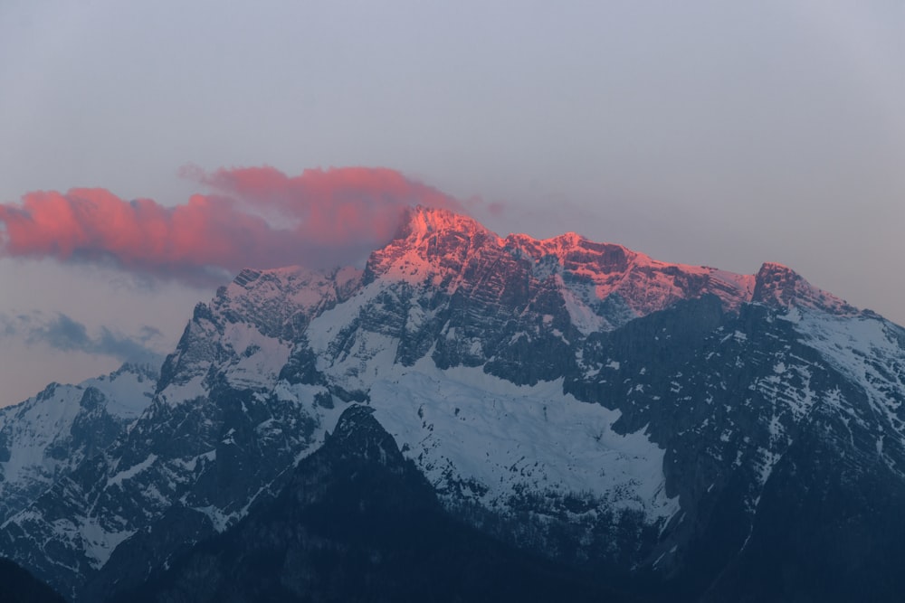 mountains covered with snow