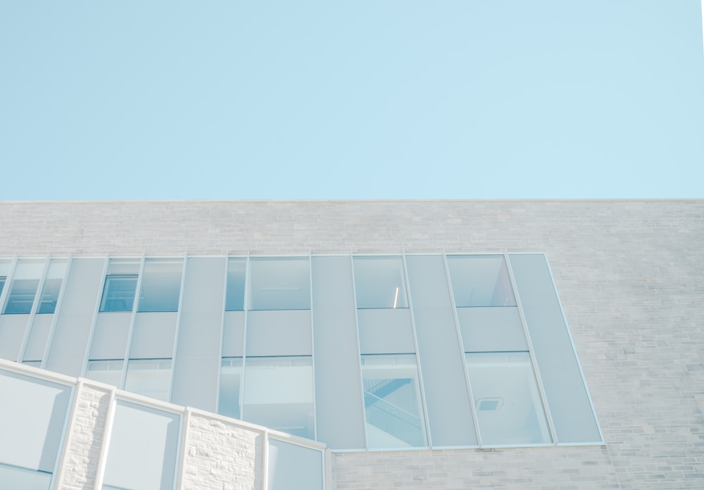 A stairwell in a building seen through its windows