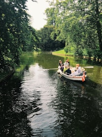 A small group enjoying a scenic boat tour around Fernando de Noronha's coastline.