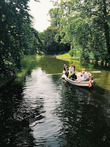 A small group enjoying a scenic boat tour around Fernando de Noronha's coastline.