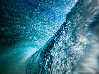 a close up of a wave in the ocean