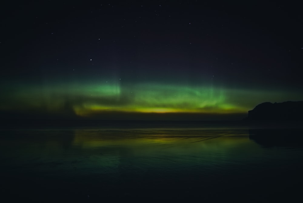 body of water during nighttime