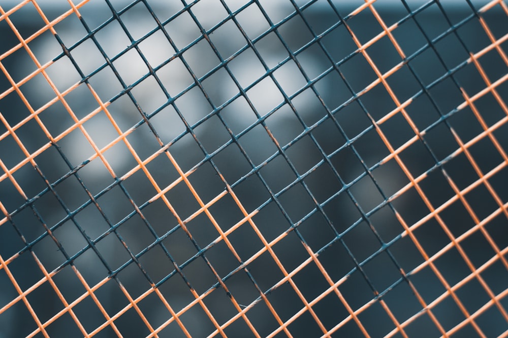black and brown cyclone fence