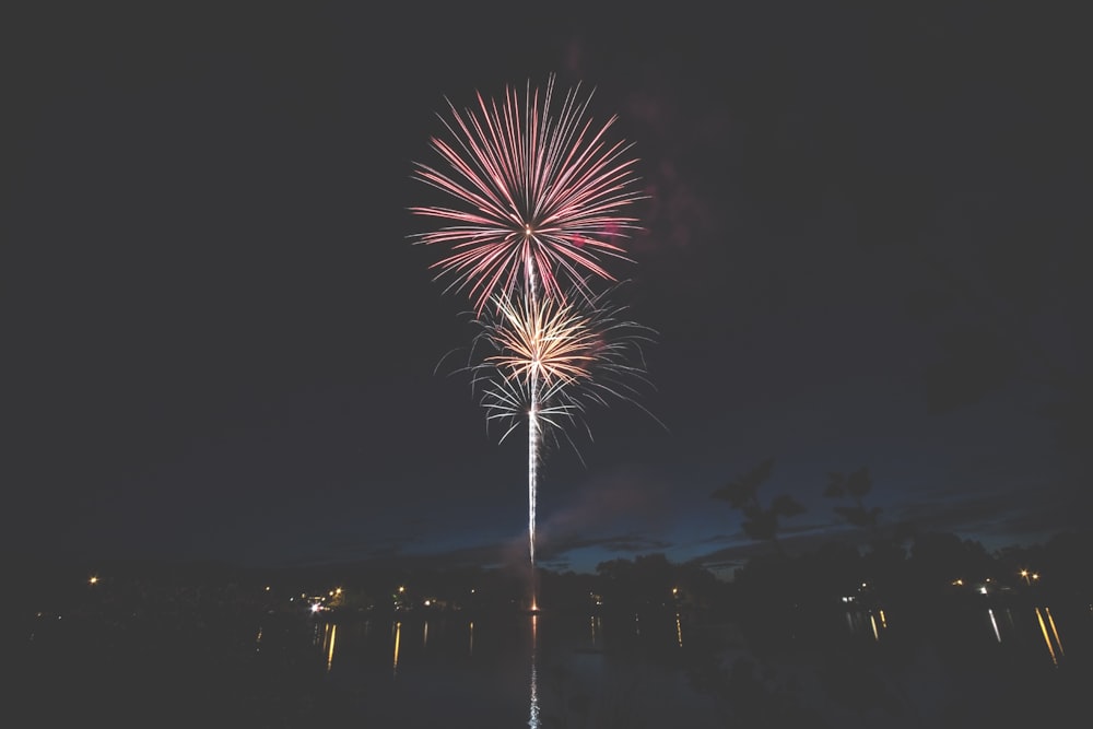 fireworks display at night sky