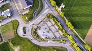 aerial photography of cars on road at daytime