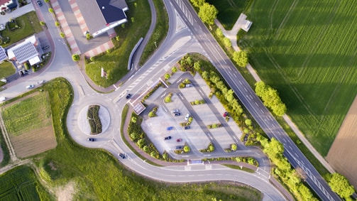 aerial photography of cars on road at daytime