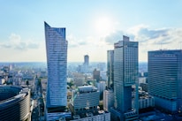 birds eye view of high rise buildings