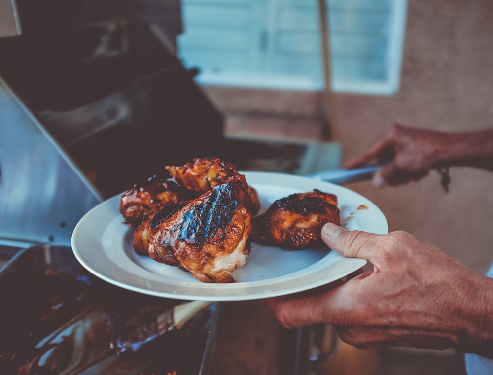 fried chickens on plate