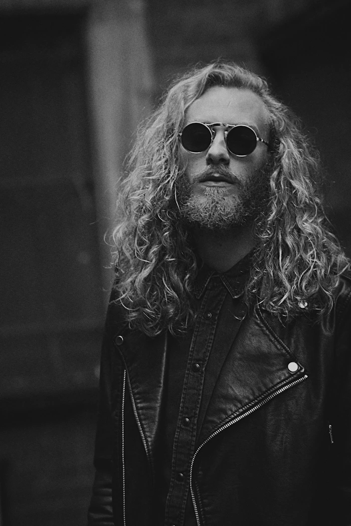 Man in a leather jacket — an 80s outfit idea for men