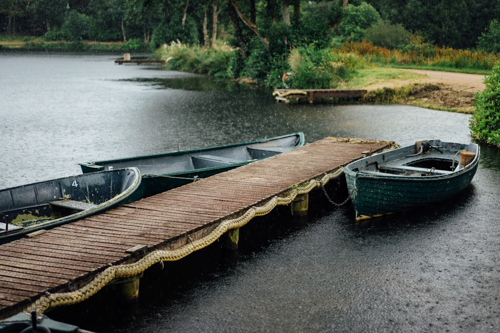 Bateau à rames bleu sur plan d’eau